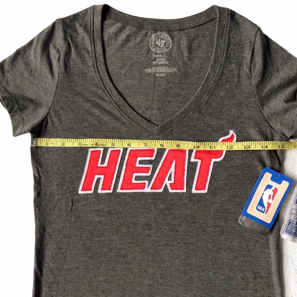 NEW Miami Heat NBA Small T Grey 47 Brand NWT - Picture 3 of 10